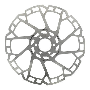 DISQUE DE FREIN ROUTE / VTT 6 TROUS ELVEDES 203 mm ARGENT -EPAISSEUR 1.8 mm- 8716706026832