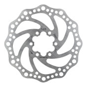 DISQUE DE FREIN ROUTE / VTT 6 TROUS ELVEDES 140 mm ARGENT (86 g) -EPAISSEUR 1.8 mm- INCLUS VIS 8716706014235