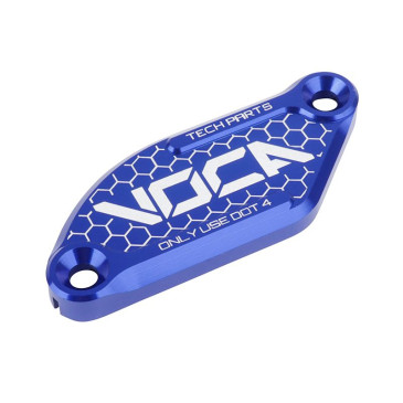 COUVERCLE DE MAITRE CYLINDRE DE FREIN 50 A BOITE VOCA POUR DERBI 50 SENDA DRD 2006>/RIEJU 50 MRT/SHERCO 50 SE-R, SM-R/APRILIA 50 SX, RX BLEU ALUMINIUM CNC -J.JUAN-