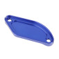 COUVERCLE DE MAITRE CYLINDRE DE FREIN 50 A BOITE VOCA POUR DERBI 50 SENDA DRD 2006>/RIEJU 50 MRT/SHERCO 50 SE-R, SM-R/APRILIA 50 SX, RX BLEU ALUMINIUM CNC -J.JUAN-