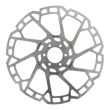 DISQUE DE FREIN VTT 6 TROUS ELVEDES 203 mm ARGENT -EPAISSEUR 2 mm- 8716706026870