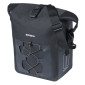 SACOCHE ARRIERE VELO LATERALE BASIL NAVIGATOR CYCLOTOURISTE WATERPROOF 12-15L NOIR FIXATION MIK HOOKS ON SUR PORTE BAGAGE (32x15x25.5cm) AVEC POIGNEE ET BANDOUILLERE FERMETURE ENROULEMENT 8715019182693