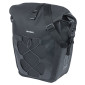 SACOCHE ARRIERE VELO LATERALE BASIL NAVIGATOR CYCLOTOURISTE WATERPROOF 25-31L NOIR FIXATION HOOK ON SUR PORTE BAGAGE (32x15x37cm) AVEC POIGNEE ET BANDOUILLERE FERMETURE ENROULEMENT 8715019182716