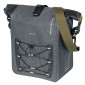 SACOCHE ARRIERE VELO LATERALE BASIL NAVIGATOR STORM CYCLOTOURISTE WATERPROOF 12-15L NOIR FIXATION MIK HOOKS SUR PORTE BAGAGE (36x14x25cm) AVEC POIGNEE ET BANDOUILLERE FERMETURE ENROULEMENT 8715019182662