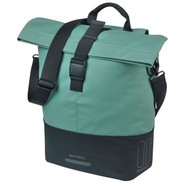 SACOCHE ARRIERE VELO LATERALE SAC BANDOULIERE BASIL COVE SHOPPER VERT ARGENTE/NOIR DROIT/GAUCHE 14-16L FIXATION MIK HOOKS PORTE BAGAGE (36x14x29cm) AVEC POIGNEE FERMETURE PLIANTE IMPERMEABLE 8715019184963 SACOCHE ARRIERE VELO LATERALE SAC BANDOULIERE BASIL COVE SHOPPER VERT ARGENTE/NOIR DROIT/GAUCHE 14-16L FIXATION MIK HOOKS PORTE BAGAGE (36x14x29cm) AVEC POIGNEE FERMETURE PLIANTE IMPERMEABLE 8715019184963
