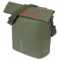 SACOCHE ARRIERE VELO LATERALE SAC BANDOULIERE BASIL CITY SHOPPER VEGAN VERT IMITATION CUIR DROIT/GAUCHE 14-16L FIXATION MIK HOOK PORTE BAGAGE FERMETURE PLIANT ANTI-PLUIE AVEC REFLECHISSANT 8715019184925