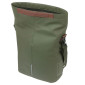 SACOCHE ARRIERE VELO LATERALE SAC BANDOULIERE BASIL CITY SHOPPER VEGAN VERT IMITATION CUIR DROIT/GAUCHE 14-16L FIXATION MIK HOOK PORTE BAGAGE FERMETURE PLIANT ANTI-PLUIE AVEC REFLECHISSANT 8715019184925