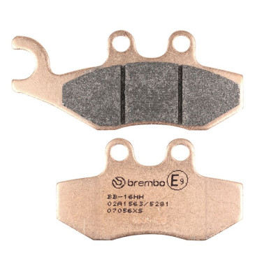 PLAQUETTE DE FREIN BREMBO POUR APRILIA 850 SRV 2012>2019 AR, 125 SR MAX 2012>2017 AV/AR / PEUGEOT 50 CITYSTAR 2014> AV / PIAGGIO 500 MP3 LT 2011>2015 AR (SCOOTER METAL FRITTE) -07056XS-