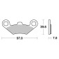 PLAQUETTE DE FREIN BREMBO POUR PEUGEOT 400 METROPOLIS 2014>2016 AV/AR (SCOOTER METAL FRITTE) -07104XS-