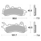 PLAQUETTE DE FREIN BREMBO POUR HONDA 125 PCX 2018>2020 AV, 150 ADV 2019>2021 AV (SCOOTER METAL FRITTE) -07118XS-