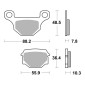 PLAQUETTE DE FREIN BREMBO POUR HONDA 125 CB F 2017>2021 AV (ROUTE CARBONE CERAMIQUE) -07GR09CC- 8020584633021