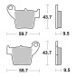PLAQUETTE DE FREIN BREMBO POUR HONDA 125 CR R 2002>2007 AR, 250 CRF R 2004> AR, 450 CRF R 2002> AR (OFF ROAD METAL FRITTE) -07HO48SD- 8020584635445
