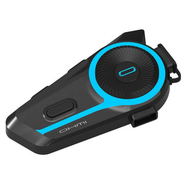 INTERCOM ASMAX OHMI D9 NOIR BLUETOOTH 5.4 JUSQU’A 6 UTILISATEURS / 2KM PORTEE PILOTE A PILOTE COMPATIBLE JET, INTEGRAL, ET AUTRES 3667385009263