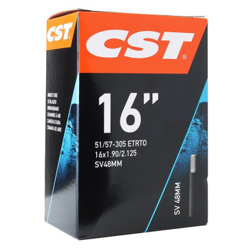 CHAMBRE A AIR VELO 16 x 1.90-2.125 CST VALVE STANDARD 48 mm 6933882599147