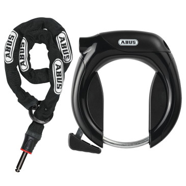 ANTIVOL VELO FER A CHEVAL ABUS PRO TECTIC 4960 NR NOIR + CHAINE ANTIVOL DE CADRE ACH 2.0 + SAC AVEC SERRURE INTEGREE - SECURITE NIVEAU 7/15 - 4003318967283