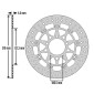 DISQUE DE FREIN ADAPTABLE TRIUMPH 675 STREET TRIPLE R 2013>2018 AV, 765 STREET TRIPLE R 2017>2023 AV, 1200 SCRAMBLER XC 2019> AV (EXT 310mm - INT 82.3mm - 5 TROUS) (DF5349EFC) -NEWFREN- 8025832433538