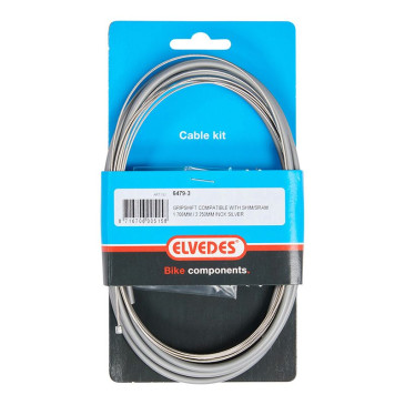 TRANSMISSION POUR MOYEU NEXUS 3V. ELVEDES GAINE 2,25M GRIS / CABLE 1,7M INOX AVEC EMBOUTS DE GAINE (VENDU A L UNITE) 8716706005158