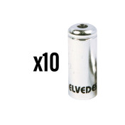 EMBOUT DE GAINE DE FREIN 5 mm ALU ARGENT ETANCHE (VENDU PAR 10) -ELVEDES- 8716706025439