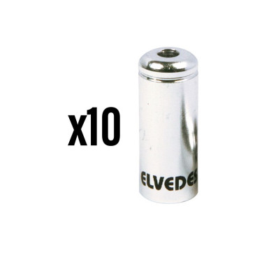 EMBOUT DE GAINE DE FREIN 5 mm ALU ARGENT ETANCHE (VENDU PAR 10) -ELVEDES- 8716706025439