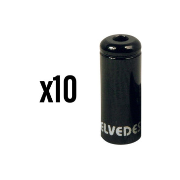 EMBOUT DE GAINE DE FREIN 5 mm ALU NOIR ETANCHE (VENDU PAR 10) -ELVEDES- 8716706025446