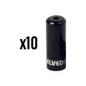 EMBOUT DE GAINE DERAILLEUR 4,3 mm ALU NOIR ETANCHE (VENDU PAR 10) -ELVEDES- 8716706025507