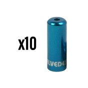 EMBOUT DE GAINE DERAILLEUR 4,3 mm ALU BLEU ETANCHE (VENDU PAR 10) -ELVEDES- 8716706025514