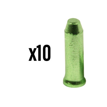 EMBOUT DE CABLE DERAILLEUR/FREIN ELVEDES 2,3mm ALU VERT (VENDU PAR 10) 8716706025583