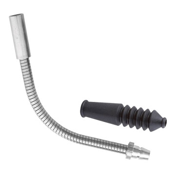 COUDE V-BRAKE ELVEDES 90° INOX AVEC SOUFFLET (A L'UNITE SUR CARTE) 8716706017854