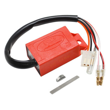 BOITIER CDI SCOOT ADAPTABLE APRILIA 50 SCARABEO 2T 1993>2005 / MBK 50 STUNT 2T 2000>2002, BOOSTER >2000 / YAMAHA 50 BWS >2000, 50 SLIDER 2T 2000>2002 (AVANCE VARIABLE) -TOP PERFORMANCES- 3700948159620