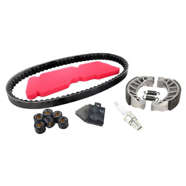 KIT ENTRETIEN SCOOT ADAPTABLE PIAGGIO 50 ZIP 2T 2000> (PACK 6 PIECES) -SELECTION P2R PREMIUM- 3700948111925