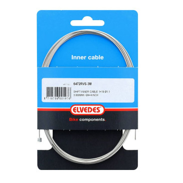 CABLE DE DERAILLEUR ROUTE/VTT ELVEDES INOX LISSE L3,00M COMPATIBLE SHIMANO/SRAM (VENDU PAR 100) 8716706001976