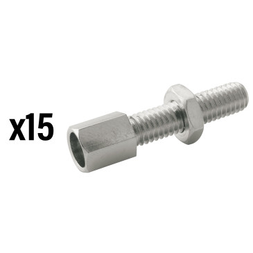 VIS CREUSE TENDEUR DE CABLE VELO M6 LAITON (VENDU PAR 15) -ELVEDES- 8716706006872