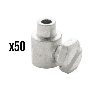 SERRE CABLE DE FREIN DIAM 7 mm - L 10 mm LAITON (VENDU PAR 50) -ELVEDES- 8716706003185