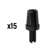 VIS CREUSE TENDEUR DE CABLE VELO M 7 L10 mm FENDUE ALU NOIR (SACHET DE 15 PIECES) -ELVEDES- 8716706024180