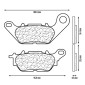 PLAQUETTE DE FREIN CL BRAKES POUR YAMAHA 125 N-MAX 2015> AR, 125 TRICITY 2017> AR, 300 TRICITY 2020> AR, 125 YBR 2007>2012 AV, 135 CRYPTON 2006>2013 AV (1 JEU DE 2 PLAQUETTES) (3099 MSC) 0841754014482