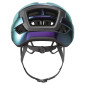 CASQUE VELO ADULTE ABUS URBAIN WINGBACK FLIP FLOP VIOLET/VERT BRILLANT TAILLE M (54-58cm) REGLAGE MOLETTE 4003318980725