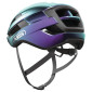 CASQUE VELO ADULTE ABUS URBAIN WINGBACK FLIP FLOP VIOLET/VERT BRILLANT TAILLE L (57-61cm) REGLAGE MOLETTE 4003318980732