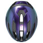 CASQUE VELO ADULTE ABUS URBAIN WINGBACK FLIP FLOP VIOLET/VERT BRILLANT TAILLE L (57-61cm) REGLAGE MOLETTE 4003318980732
