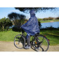 PONCHO / CAPE ANTI PLUIE ADULTE P2R S/M BLEU MARINE WATERPROOF AVEC CAPUCHE - TAILLE 1.60 à 1.78m 3700256070808