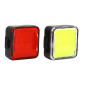 ECLAIRAGE VELO USB KIT NEWTON COB LEDS 100/50 LUMENS JAUNE/ROUGE/NOIR 7 MODES (AVANT + ARRIERE) 3667385000826