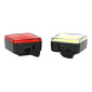 ECLAIRAGE VELO USB KIT NEWTON COB LEDS 100/50 LUMENS JAUNE/ROUGE/NOIR 7 MODES (AVANT + ARRIERE) 3667385000826
