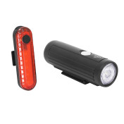 ECLAIRAGE VELO USB KIT SUR CINTRE/TIGE DE SELLE NEWTON 350/10 LUMENS NOIR (AVANT+ARRIERE) 3667385000864