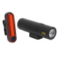 ECLAIRAGE VELO USB KIT NEWTON 500/30 LUMENS NOIR (AVANT 6 MODES+ARRIERE 4 MODES) 3667385000871