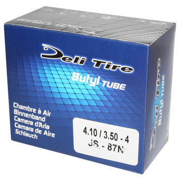 CHAMBRE A AIR CHARIOT ET BROUETTE 4.10/3.50-4 DELI VALVE COUDE 3700948105290