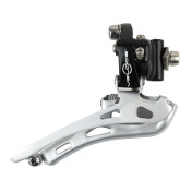 DERAILLEUR-FRONT-FOR ROAD BIKE- CAMPAGNOLO 10 SPEED. VELOCE BRAZE ON- DOUBLE BLACK 8033874116616