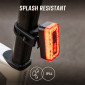 ECLAIRAGE VELO USB ARRIERE SUR TIGE DE SELLE SIGMA HIRO 70 (ECLAIRAGE CONTINU ET CLIGNOTANT - AUTONOMIE 20H) NOIR - VISIBLE 2000m 4016224150700