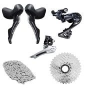 TRANSMISSION / GROUPE ROUTE SHIMANO 105 11V. AVEC LEVIER/MANETTE FREIN PATIN, DERAILLEUR AVANT + ARRIERE, CASSETTE 11-34 ET CHAINE (MONTAGE ATELIER) 3667385010023