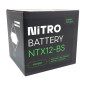 BATTERY 12V 10Ah NTX12-BS NITRO MF MAINTENANCE FREE-SUPPLIED WITH ACID PACK (Lg151xWd87xH130) (EQUALS YTX12-BS) 5414837002703