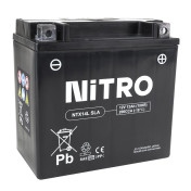 BATTERIE 12V 12 Ah NTX14L NITRO SLA SANS ENTRETIEN PRETE A L'EMPLOI (Lg150xL87xH145mm) 5414837169222