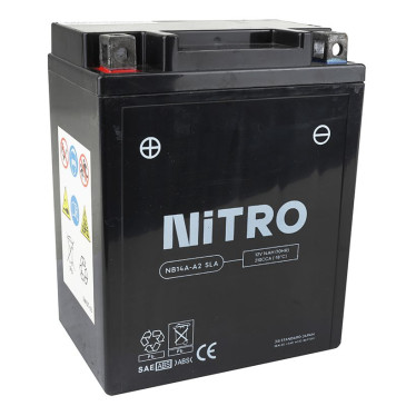 BATTERY 12V 14 Ah NB14A-A2 NITRO SLA MAINTENANCE FREE "READY TO USE" (Lg134x wd89xH176mm) 5414837169185